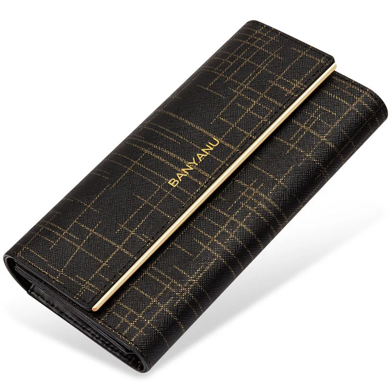 Women Fashion Genuine Leather Wallet Women's Long Luxury Brand Solid Purse Female Clutch Ladies Real Card Holder Wallets | Багаж и