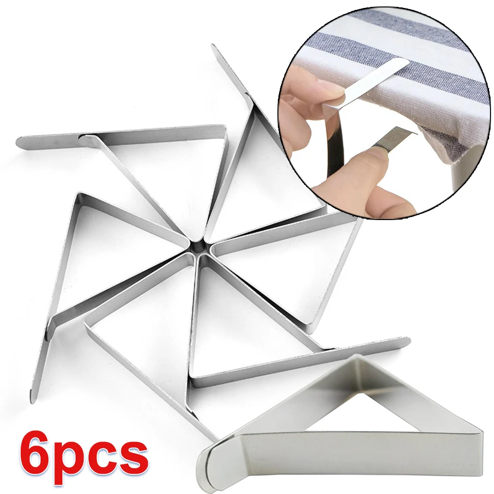 6 шт. зажим для скатерти из нержавеющей стали свадебной вечеринки домашний