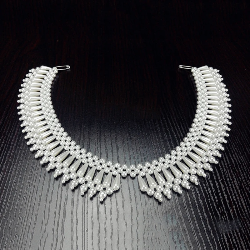 Этнический тканый Бисероплетение Поддельный Воротник имитация жемчуга