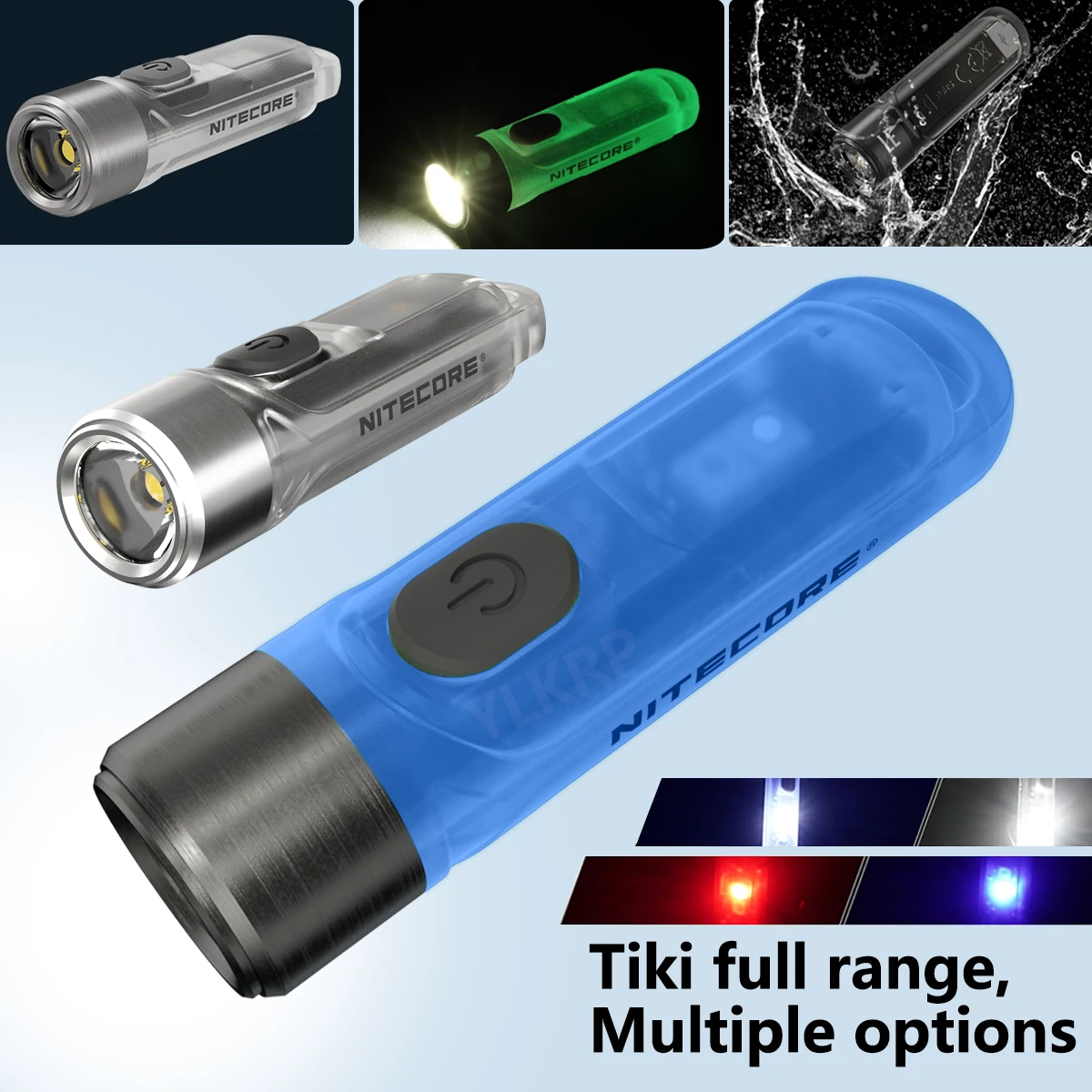 

100% Original NITECORE TIKI GITD TIKI LE 300 Lumens MINI futuristic keychain light USB Rechargeable