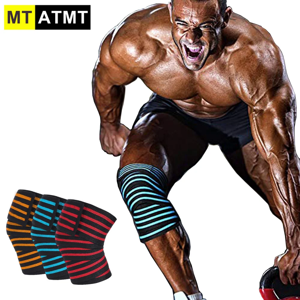 1 пара наколенников MTATMT с ремешком для приседаний тяжелой атлетики силовой