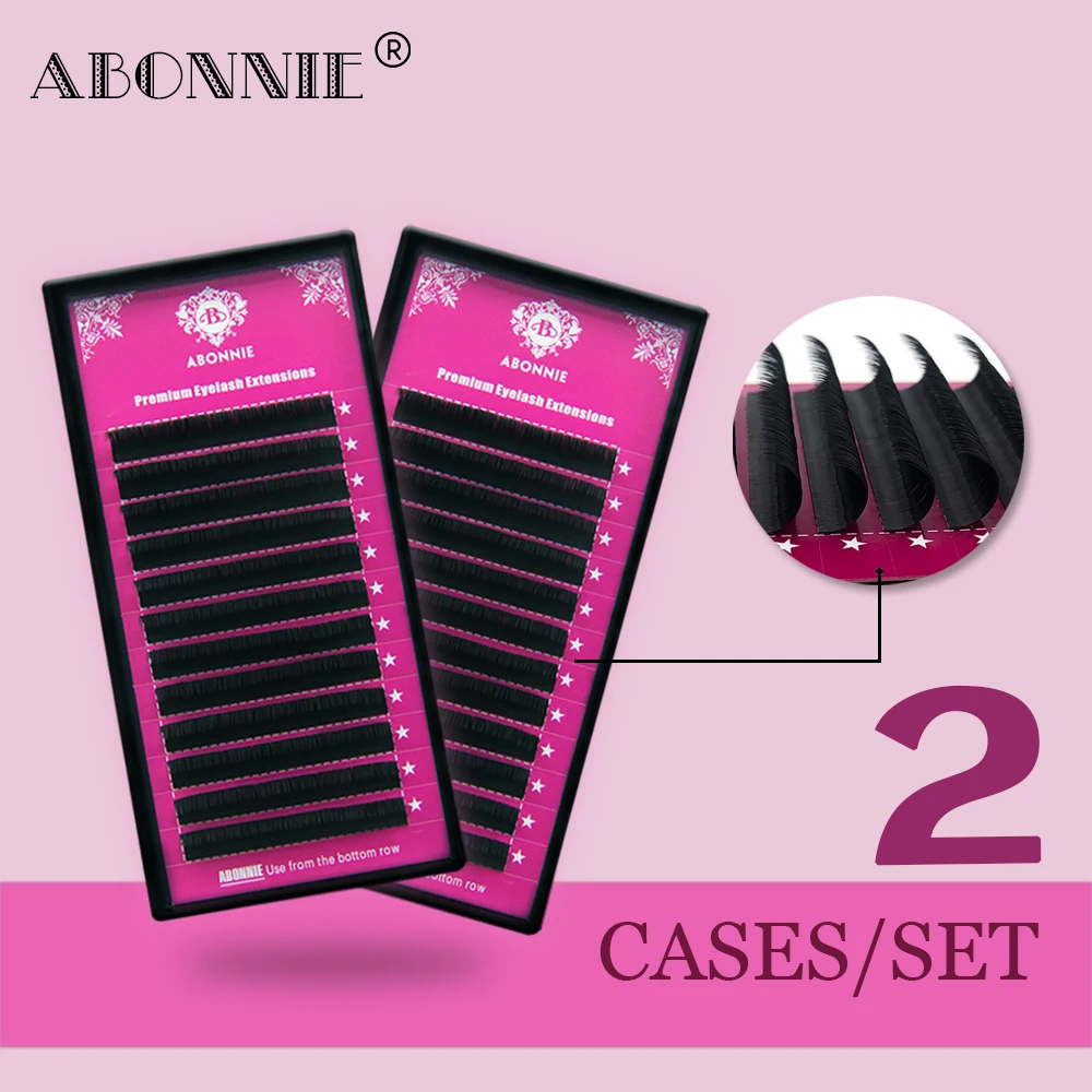 2 набор коробок норка наращивание ресниц супер мягкие тип черный локон