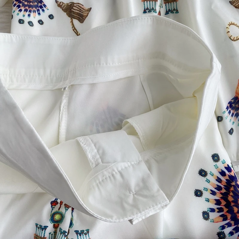 

Indie Folk Floral Print Two Piece Set Women White Lace Patchwork Pullover And Wide Leg Shorts Female 2pcs Set Suit Fashion 2021