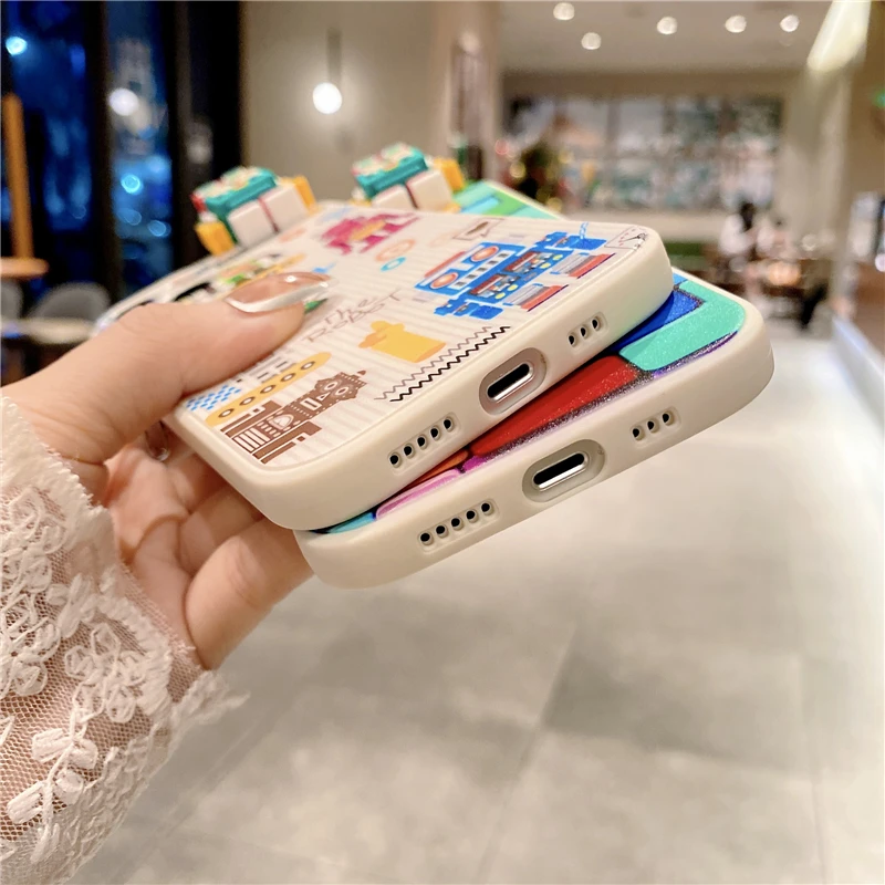Мультяшный чехол для IPhone 12 13 11 Pro Mini XS Max XR X 7 8 10 6 6S Plus SE 2020 IPone13 мягкий ТПУ 3D телефона