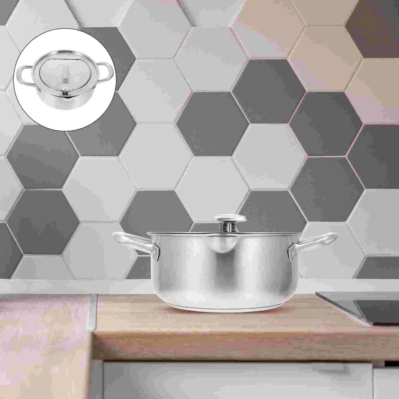 

1pc Stainless Steel Fryer Controllable Temperature Fryer with (Silver)
