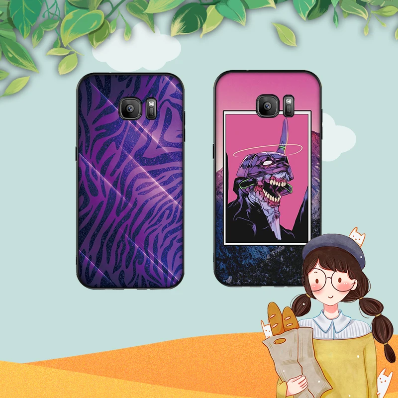 Украшение с фоном Мягкий силиконовый чехол для телефона Samsung Galaxy S6 S8 Edge S7 S9 Plus S10 S10E