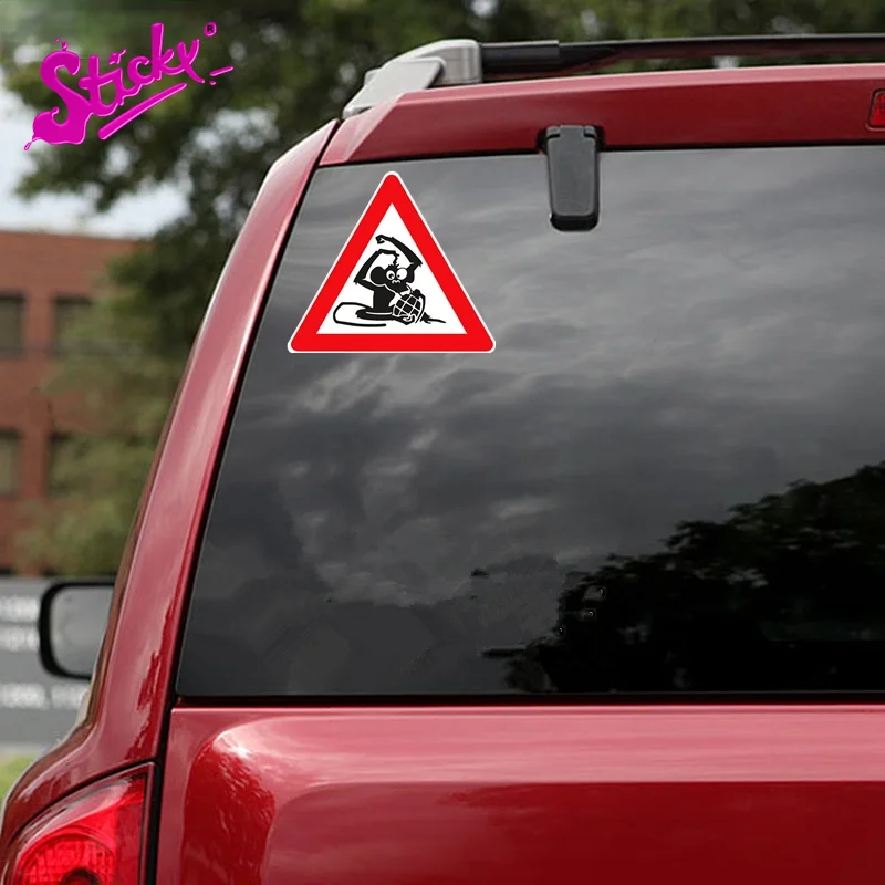 

STICKY Funny Monkey Mine Warning Plaques & Signs Car Sticker Decal Decor Motorcycle Off-road PVC Vinyl Stickers