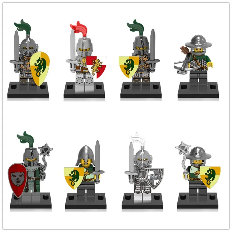 20 шт./лот LegoING Dragon Knight Kingdoms героический рыцарь строительные блоки минифигурные