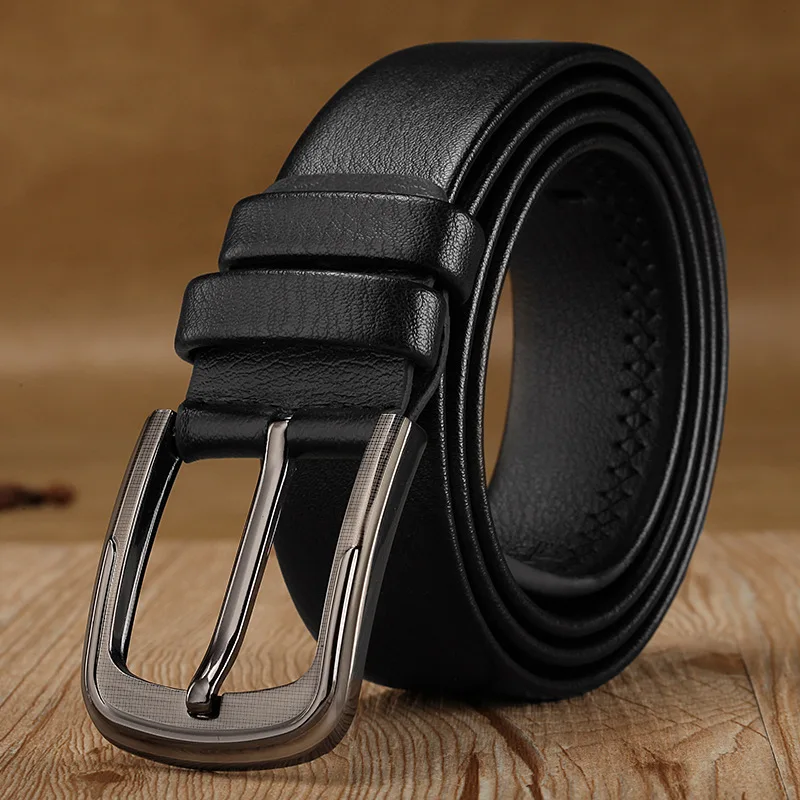 

2020 Business Men Belts of Leather Luxury Design Pin Buckle Belts for Jeans Brown Retro Waist Strap Belt Classic Ceinture Homme