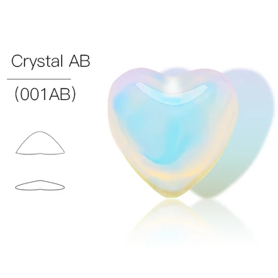 Сделай Сам блестящие Стекло в форме сердца со стразами маникюр патч Стразы 3D Nail Art