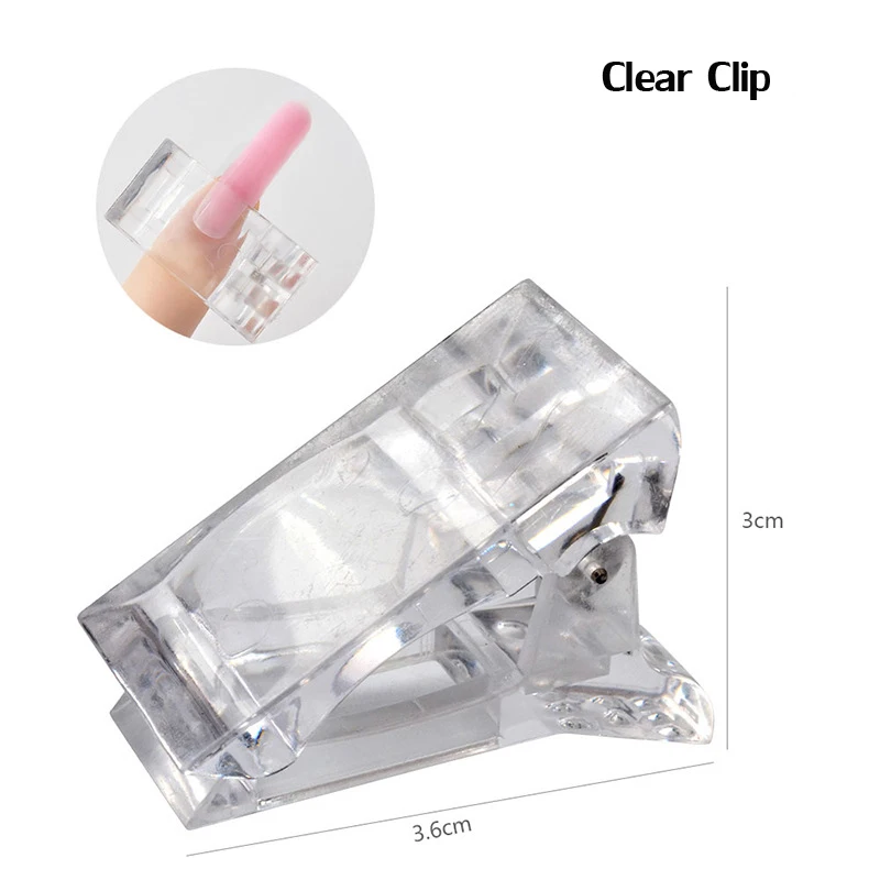 Clear Clip 12 цветов наращивание ногтей гель лак камуфляж Строитель Строительство удлиннение ногтей Жесткий Желе поли гель решение УФ Гель-лак - Цвет: Clear Clip