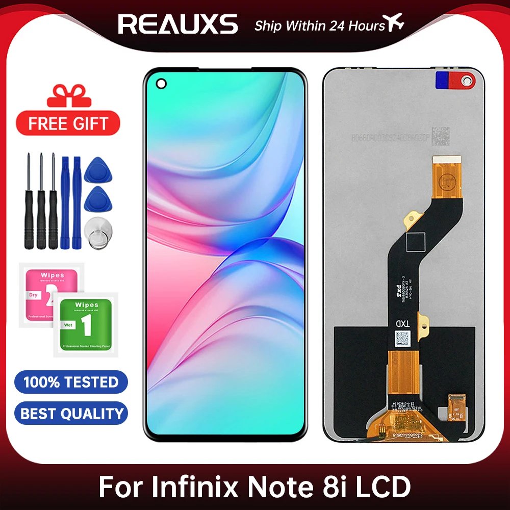 

6,78 "оригинальный для Infinix Note 8i X683 LCD дисплей кодирующий преобразователь сенсорного экрана в сборе Ремонт Запасные части Note8i X683B LCD