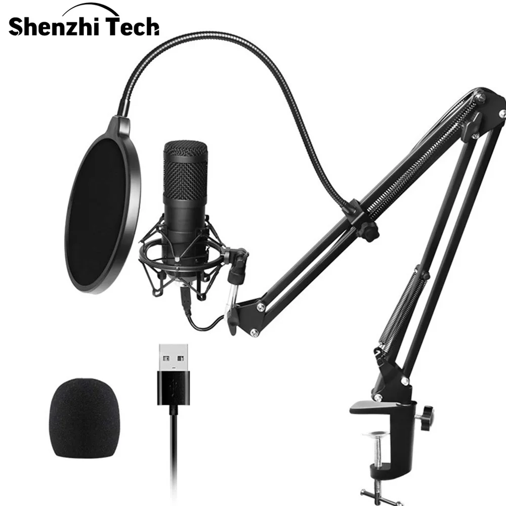 

BM700 Professional Computer USB Microphone Kit 192KHZ/24BIT Recording Condenser Microphone For Phone Karaoke Live Stream