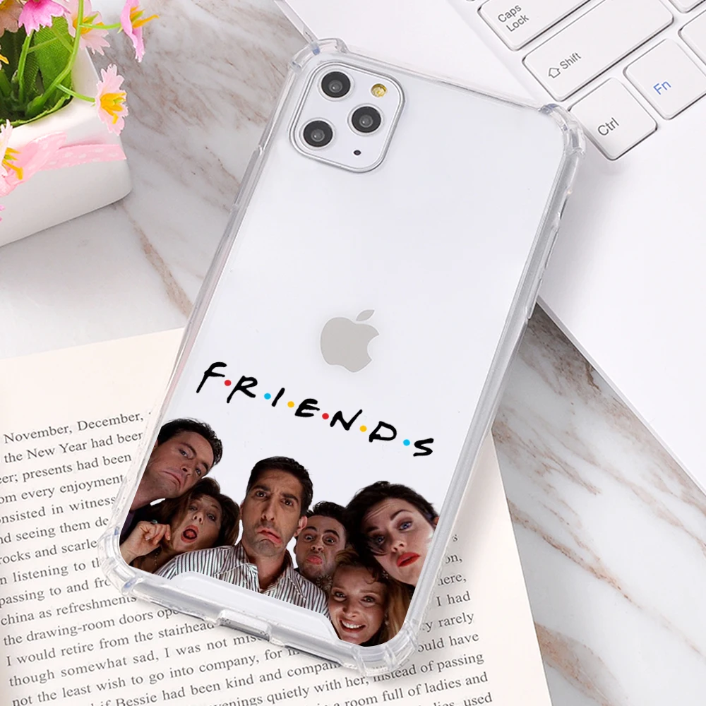 

TV Friends Phone Case For iPhone 12 11 Pro Max Case Clear Silicone Soft For iPhone SE 2020 XR X 8 7 6 Plus Cases Anti-fall Shell