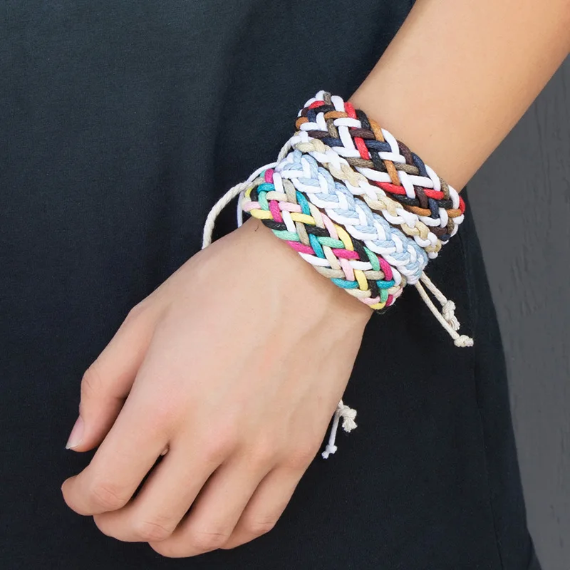 40 Styles Vintage Leaf Feather Multilayer Wood Leather Bracelet Men Fashion Braided Handmade Star Rope Wrap Bracelets & Bangles |