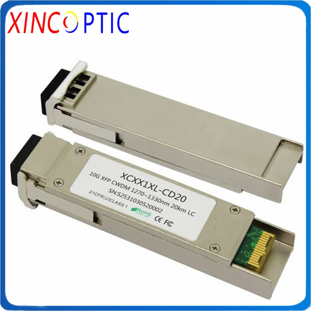 10G 10KM CWDM XFP модуль базовый одномодовый двойной LC 10km 1470 1490 1510 1530 1550 нм 16 дБ DFB +