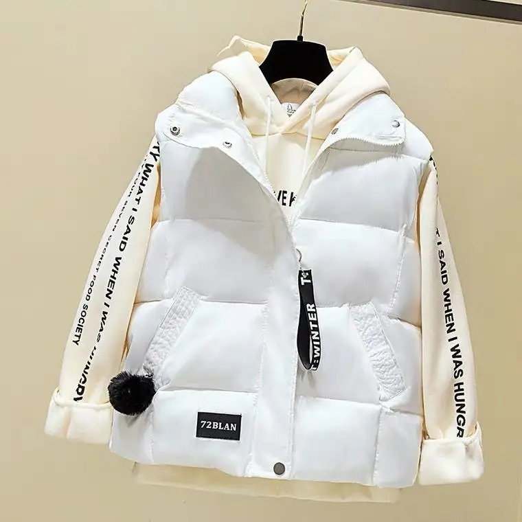 

2021 spring cotton vest women's short Korean down cotton jacket camper student vest bread jacket