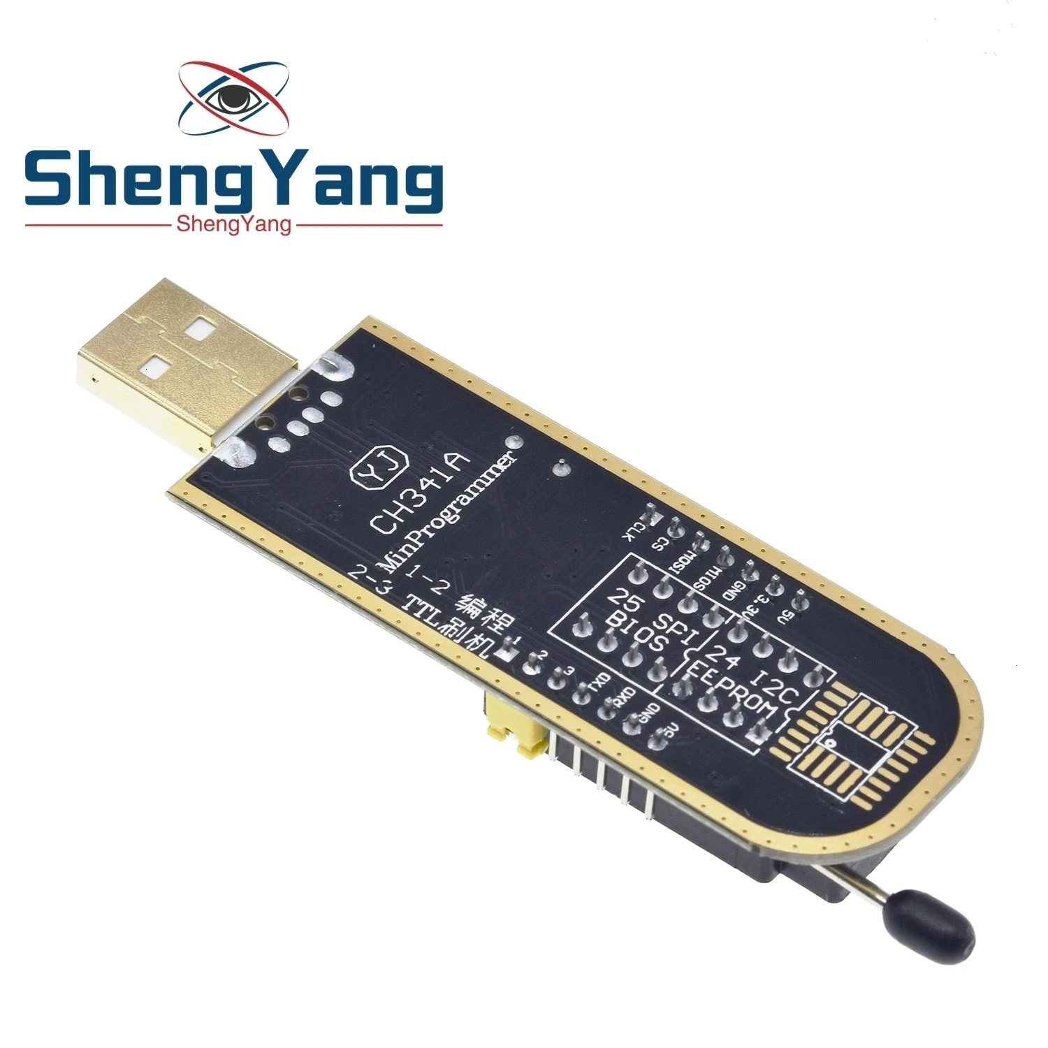 1 шт. ShengYang умная электроника CH340 CH340G CH341 CH341A 24 25 серия EEPROM Flash биос USB программатор с программным обеспечением и Драйвером