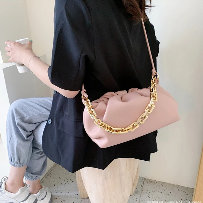 Женская сумка через плечо с золотой цепочкой модные вечерние сумки-клатчи 2020