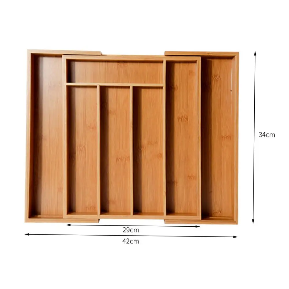 

Adjustable Drawer Kitchen Cutlery Storage Box Bamboo Cutlery Tray Divider Case Spoon Fork Tableware Organizer Jewelry Drawer Box