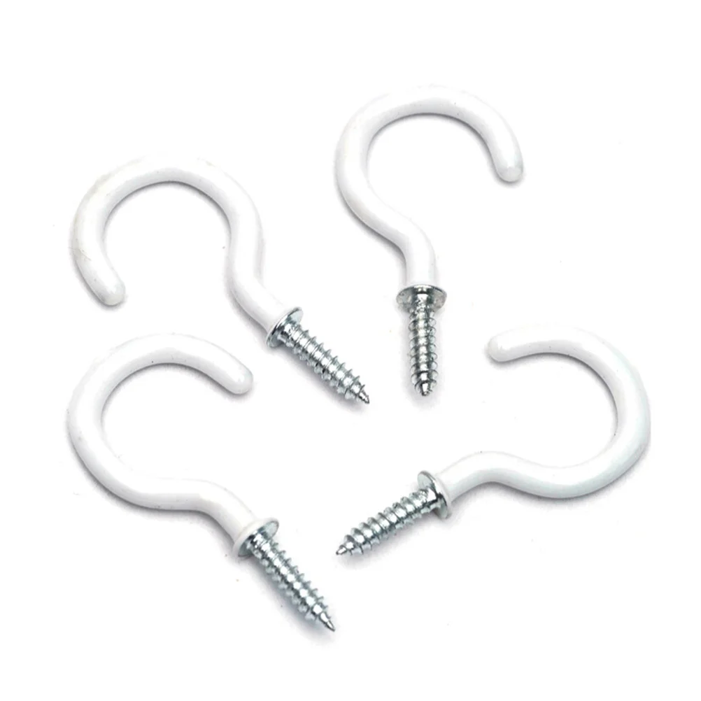 

100Pcs 5.5cm Cup Screw Hooks for Hanging Metal Ceiling Hooks Heavy Duty Wall Hooks Set for Coffee Tea Cup Plant Light Mug