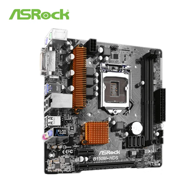 Б/у оригинальная B150M-HDS HDMI B150 материнская плата для ASRock B150M-HDS настольная плата 4SATA3 DDR4