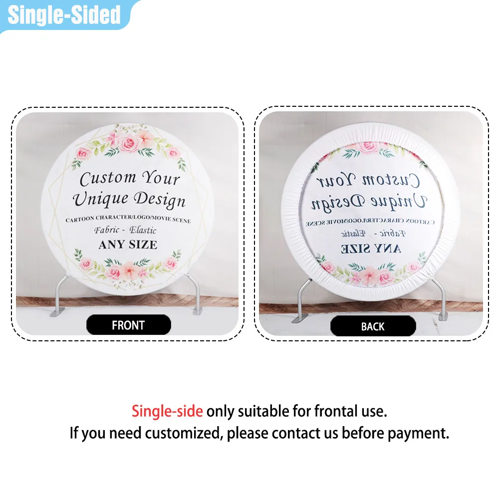 Allenjoy пользовательский круглый фон белый золотой мраморный текстурный узор