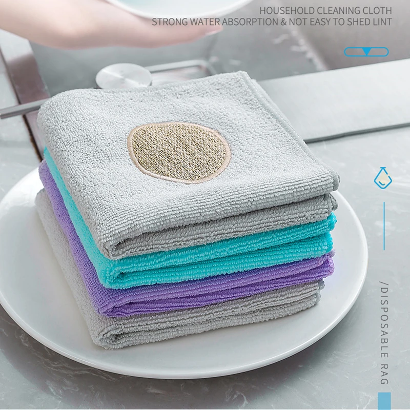 For Kitchen Multifunction Kitchen Towels Non-stick Oil Dishcloth Useful Things For Home