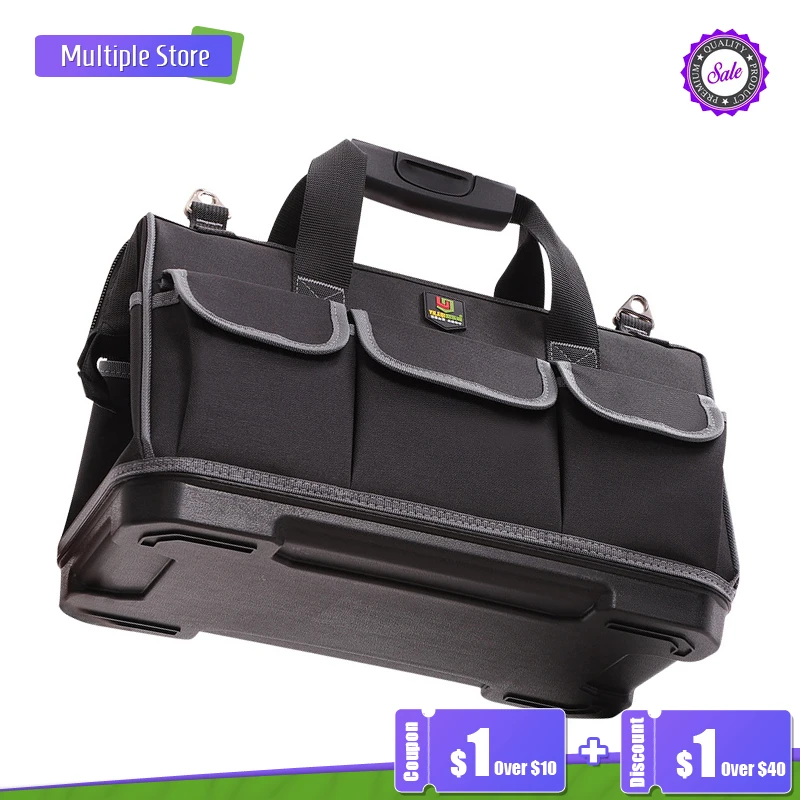

Large Capacity Tool Bag Hardware Organizer Crossbody Belt Men Travel Bags Spanner Toolkit Electrician Carpenter Backpack Handbag