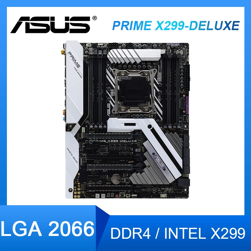 

X299 Motherboard LGA 2066 Asus PRIME X299-DELUXE DDR4 128GB PCI-E 3.0 M.2 SATA III USB3.1 ATX For Core i7-7820X i9-7940X cpus