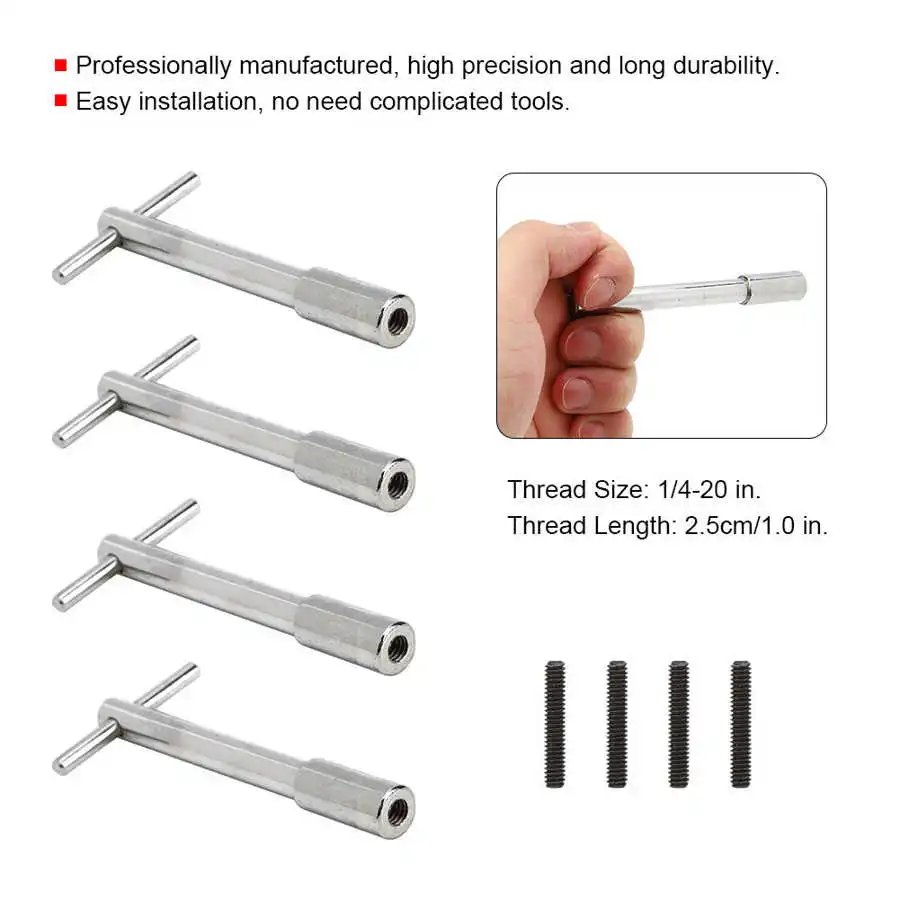 4 шт. Т-образные болты для крыльев клапана из алюминиевого сплава размер резьбы