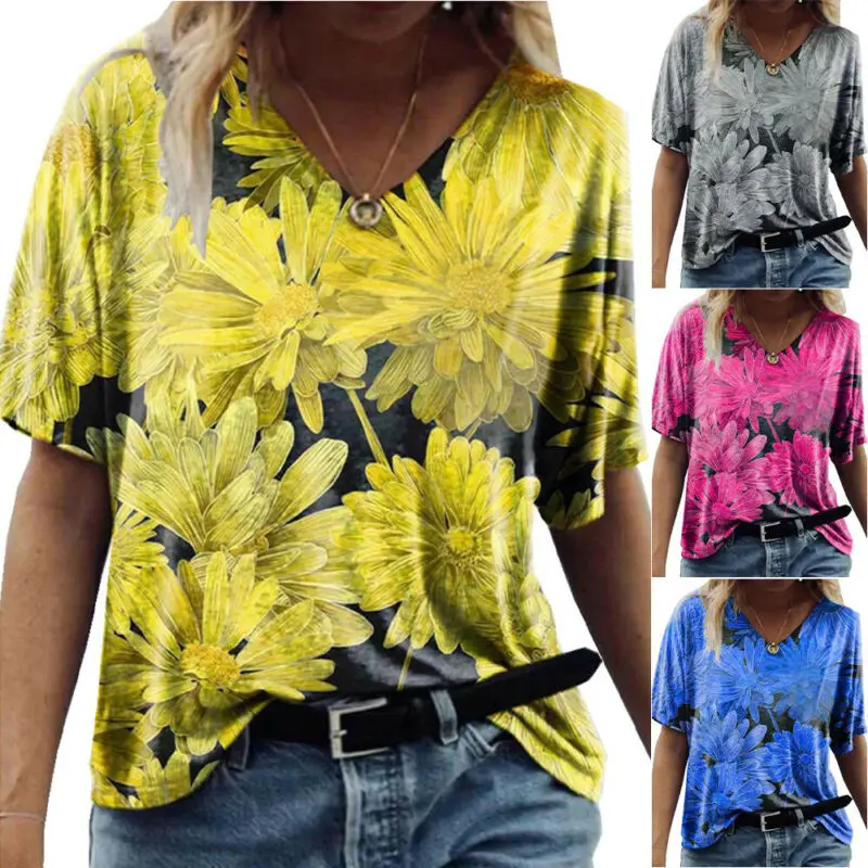 

Harajuku Tee tShirt Women Summer Women Tops Plus Size Casual Short Sleeve T-Shirt Floral Top t Shirts Gothic Punk Clothes