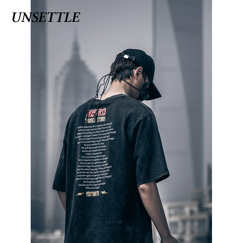 UNSETTLE 2020SS Harajuku футболки летние мужские/женские хип хоп футболка с забавным