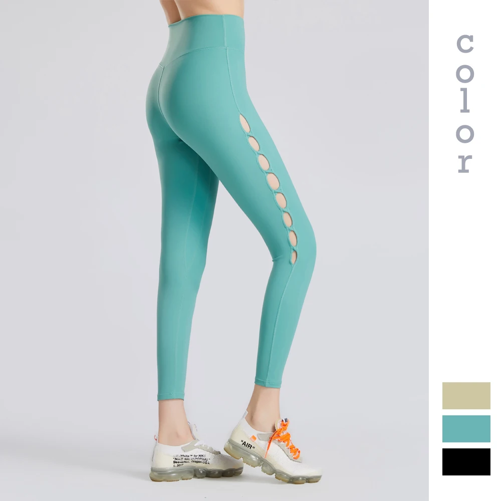 Леггинсы для спортзала и йоги Moonglade спортивные штаны фитнеса с дырками бега