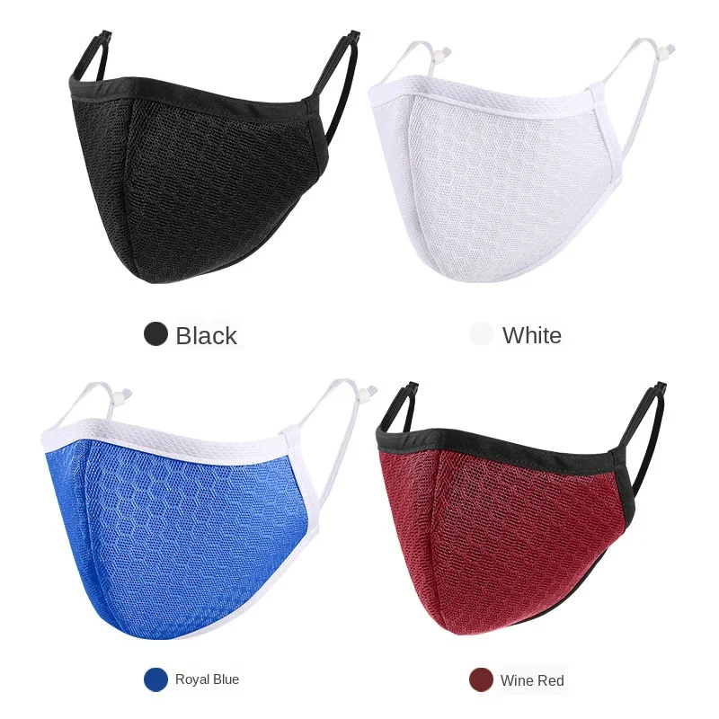 Спортивная моющаяся сетчатая хлопковая теплая маска с вставленным фильтром из