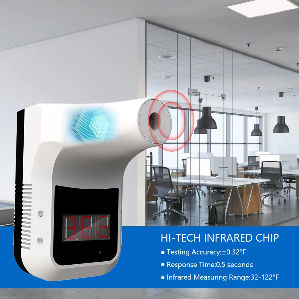 Бесконтактный цифровой инфракрасный термометр K3 Настенный ИК лазерный