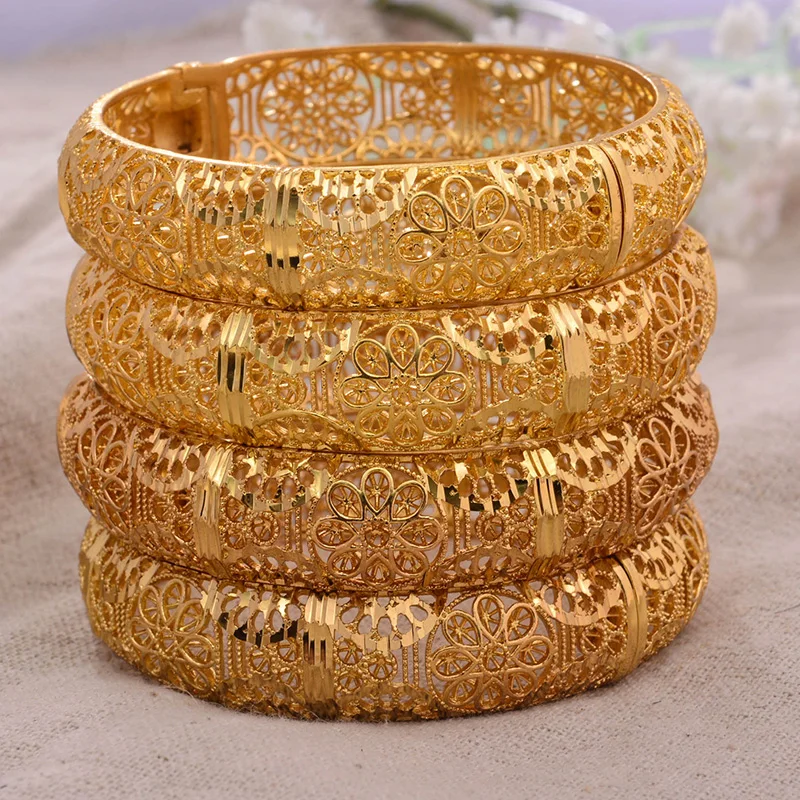 Винтажные женские браслеты 24K 4 шт./лот античный золотой длинный браслет и