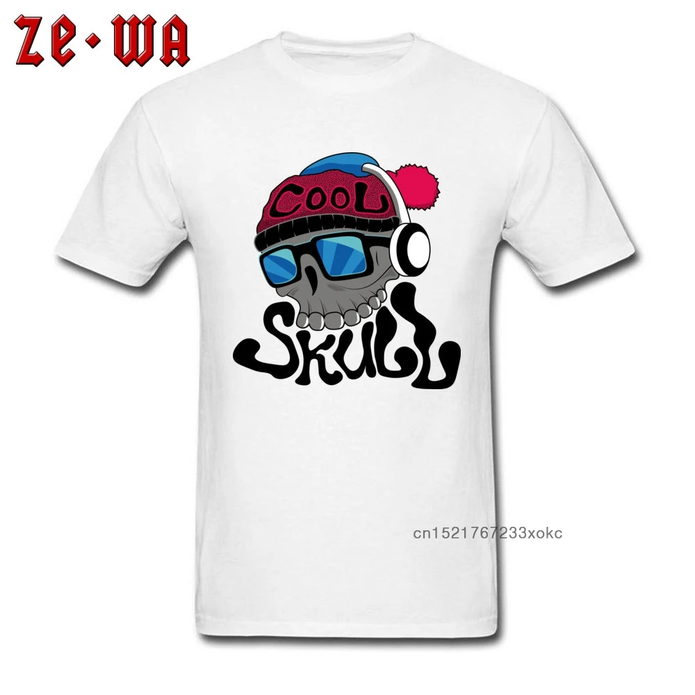 Крутая футболка с черепом для парней Мужская из хлопчатобумажной ткани