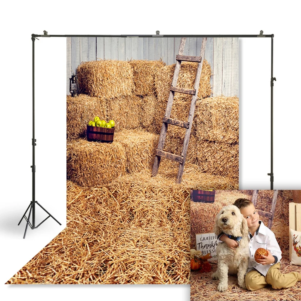 

HUAYI Photography Backdrop Farm haystack Newborns Photo Background Studio Birthday Banner Baby Shower Party Backdrop D-6160