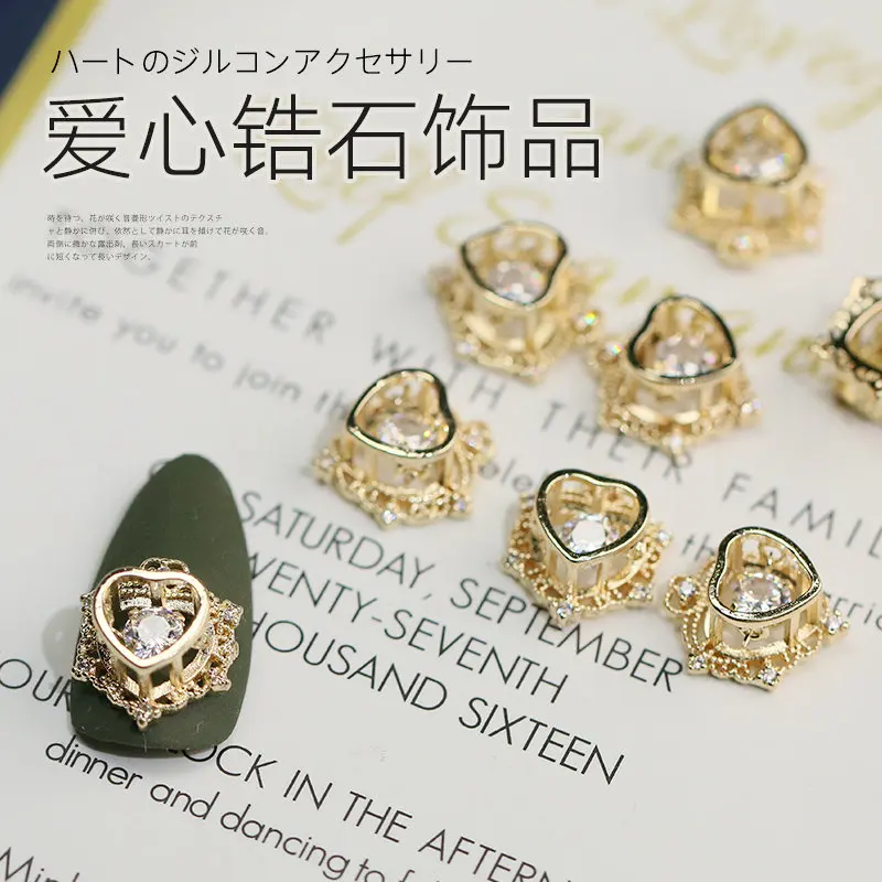 2 шт. украшения для ногтей в виде сердечек|Стразы и украшения| |