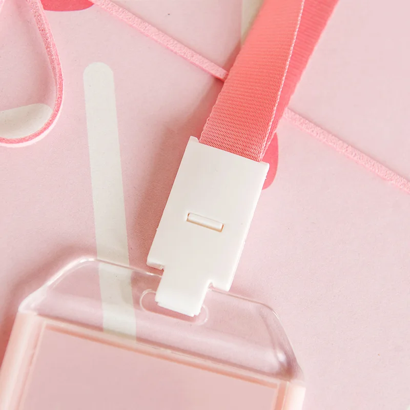 

Cute Cartoon Lanyard Badge Card Holder Student Business Work Certificate Identity Card Cover Key ID Name Card Badge Pass Holder