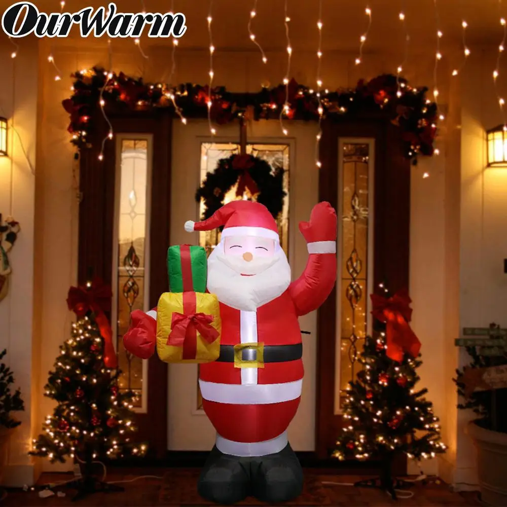 Надувная Ночная Фигурка Санта-Клауса OurWarm 150 см уличные садовые игрушки