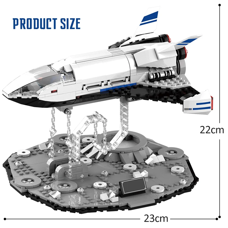 

City Creator Mars Space Gravity Tension Dynamic Physics Fighter Balance Building Blocks Aircraft MOC bricks Toys for Children