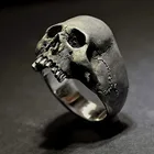 Кольцо мужское из нержавеющей стали в стиле панк, винтажное готическое, панк, черепа, кольцо байкера ужасов, крутая Подарочная бижутерия, размер 7-14