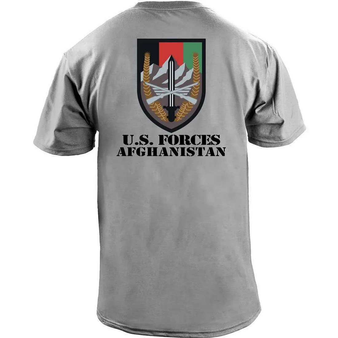 

Army US Forces Afghanistan Full Color Veteran Tops Tee T Shirt Gyms Fitness Tops T-Shirt