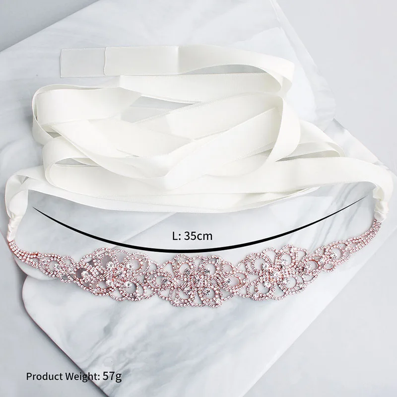 

Hot Handmade Rhinestone Belt Wedding Bridal Belt Sashes for Bridesmaid Dress Woven Belts DSA1