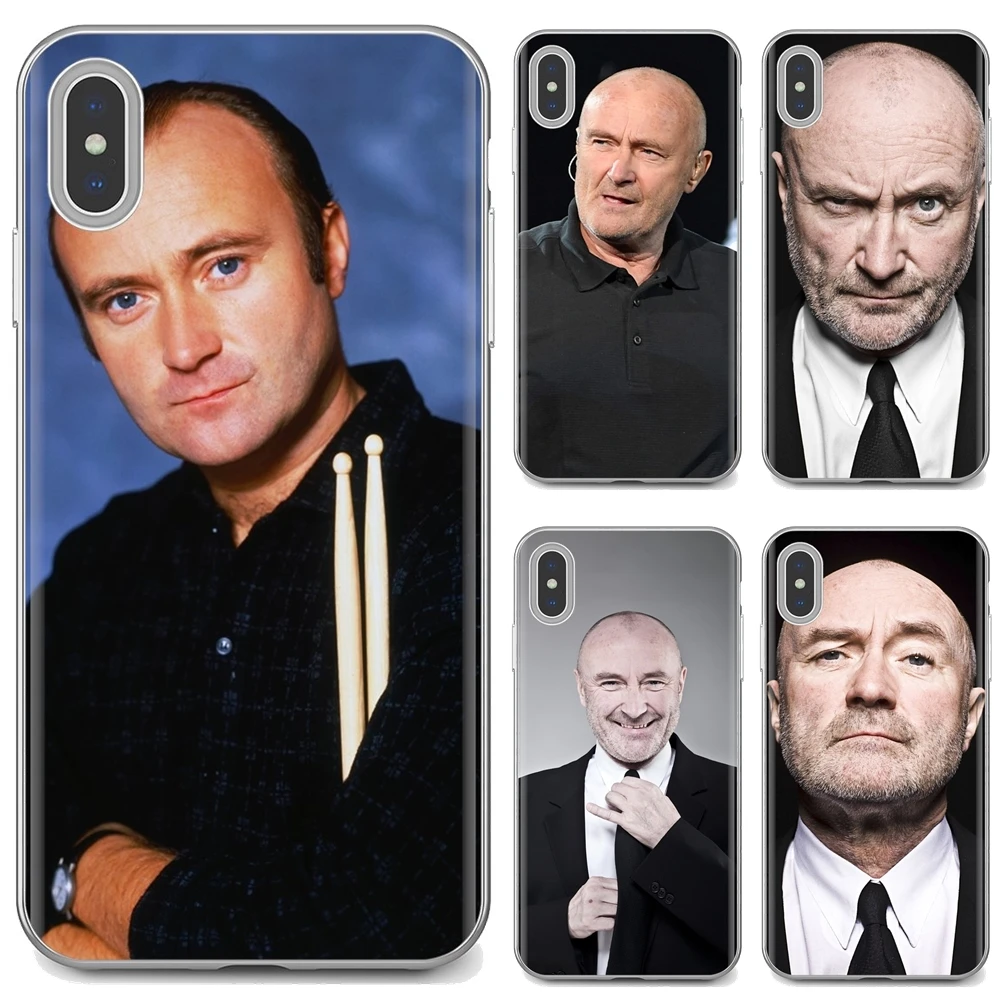 Прозрачный чехол из ТПУ для Samsung Galaxy A10 A30 A40 A50 A60 A70 a12 a31 a41 a51 a71 a20e a21s M30 Фил Коллинз |