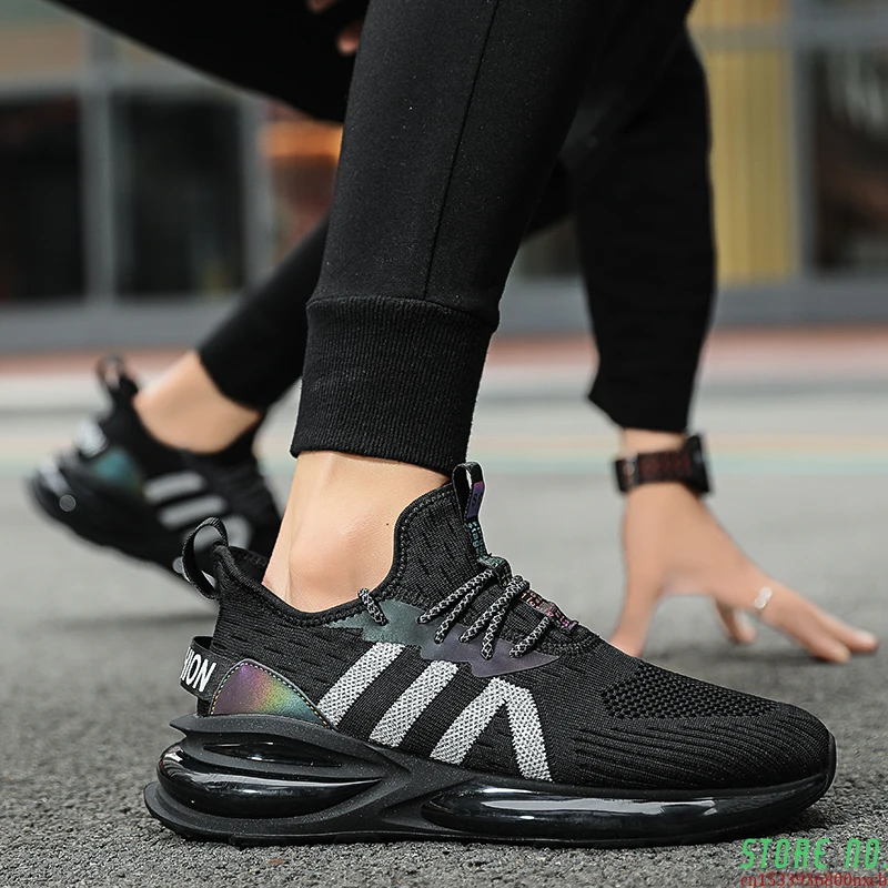 

2021 New Arrival Spring Men Casual Sport Breathable Running Sneaker For Man Outdoor Light weight Soft Tennis Shoe