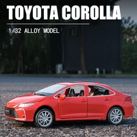 132 toyota corolla alloy car model diecasts metal toy vehicles pull back sound light collection kids gift