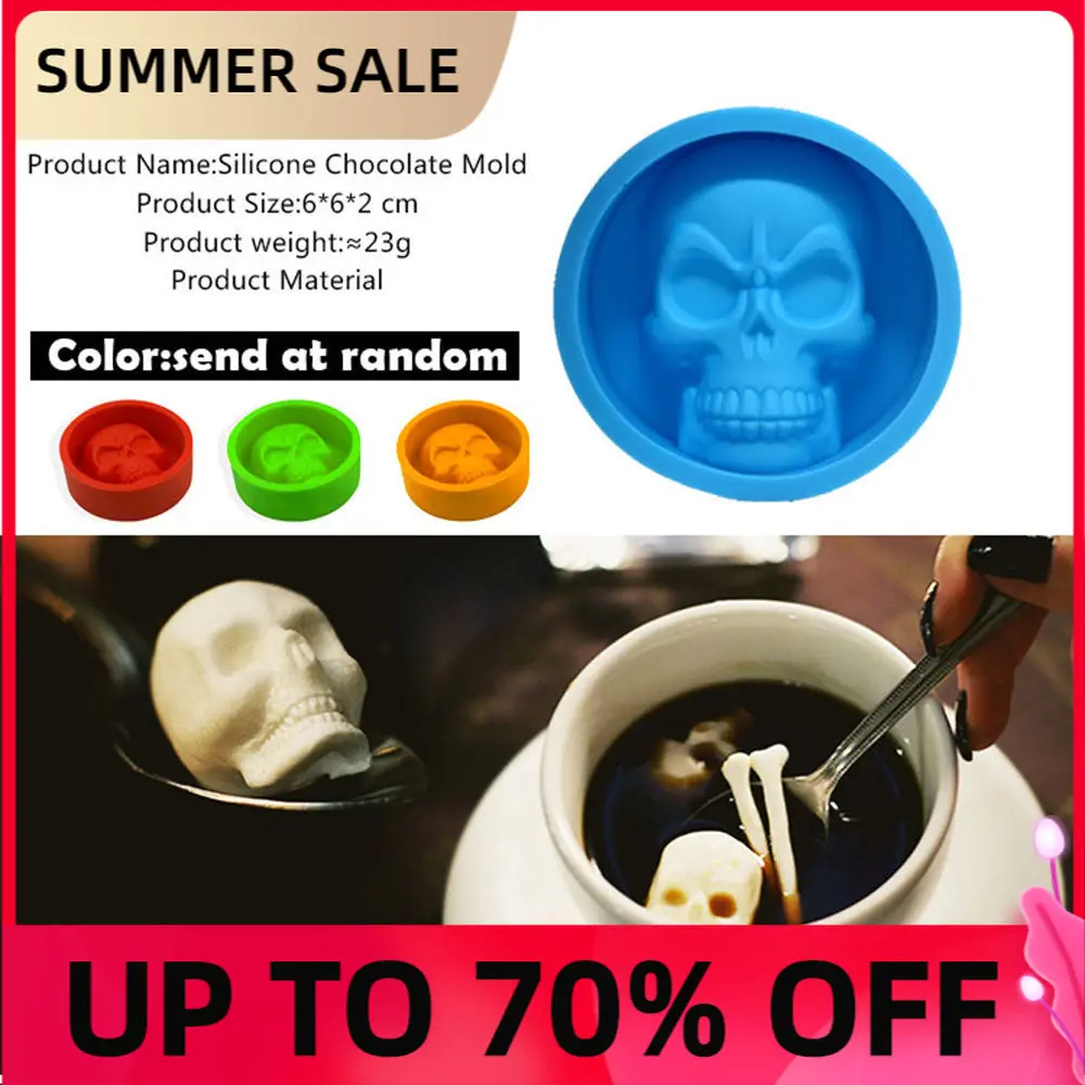 3D череп ледяной куб лоток Силиконовая форма креативный Ледогенератор Пудинг